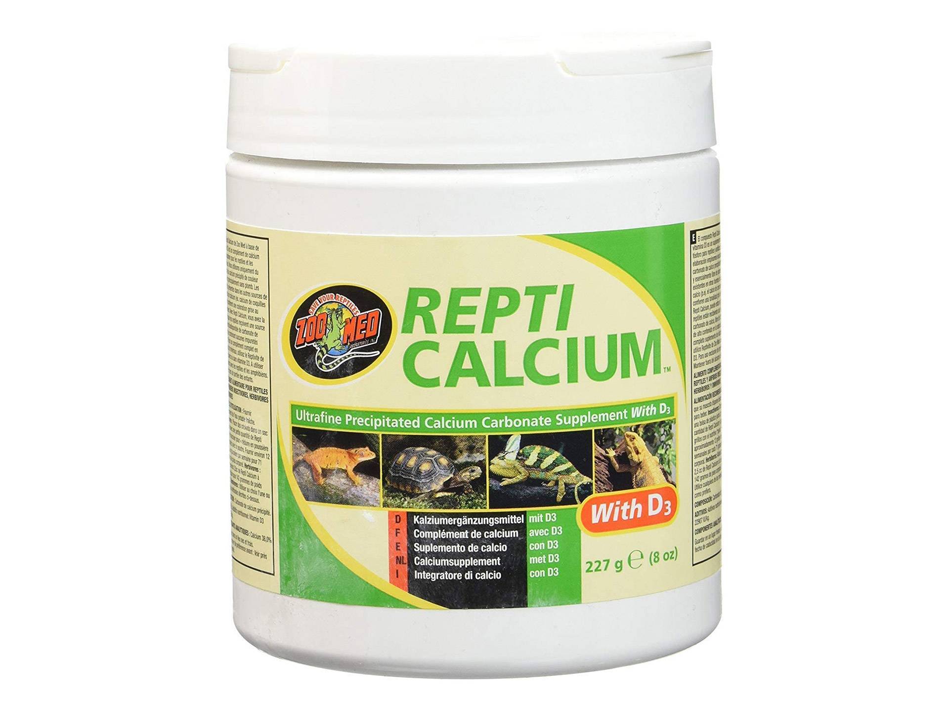 Calcium pour tortue terrestre et reptile avec vitamine D3 Zoo Med cinquième
