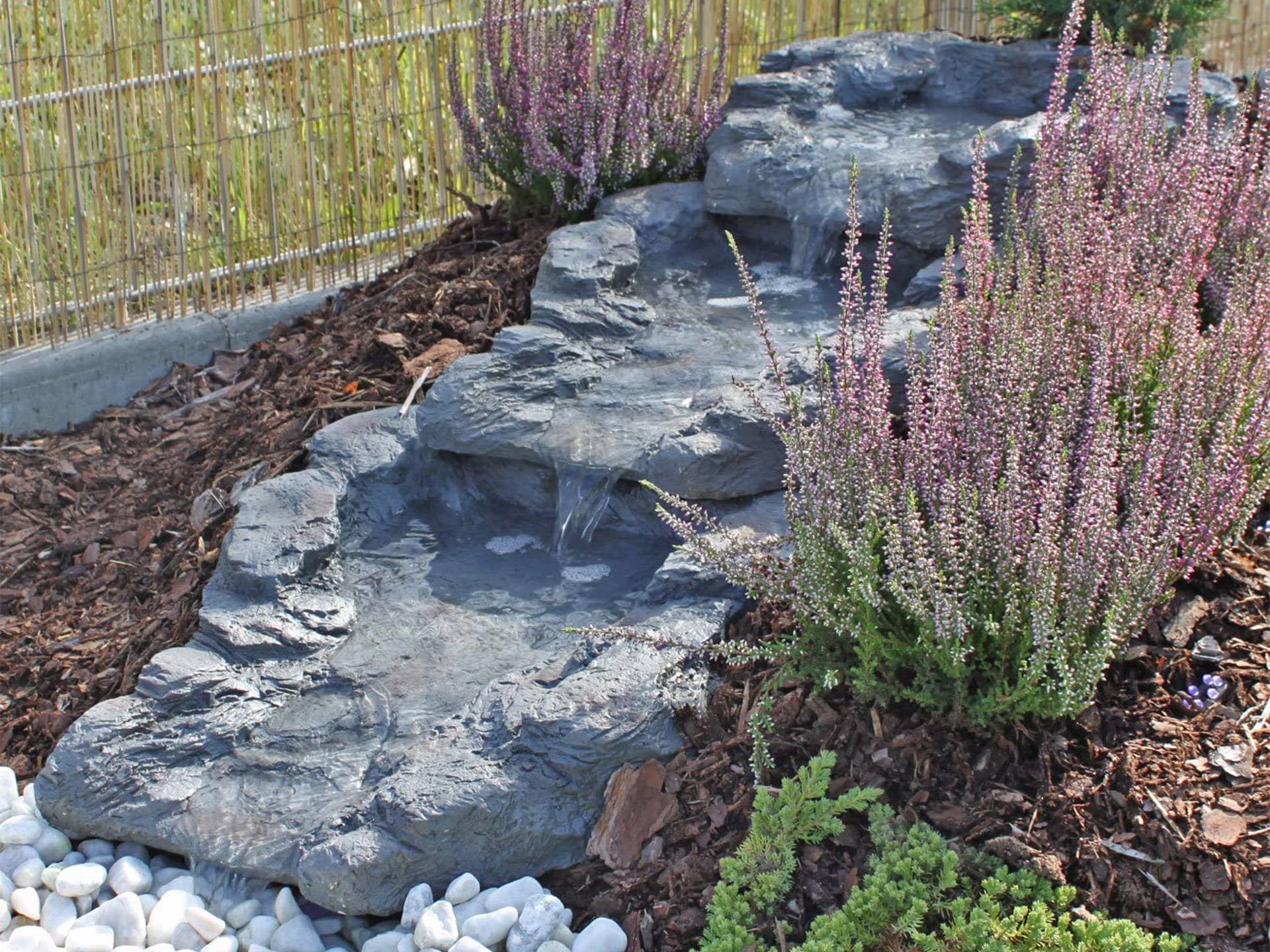 Cascade pour bassin de jardin granit gris CLGarden septième