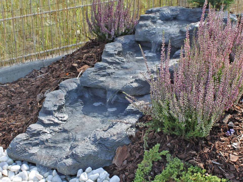 Cascade pour bassin de jardin granit gris CLGarden