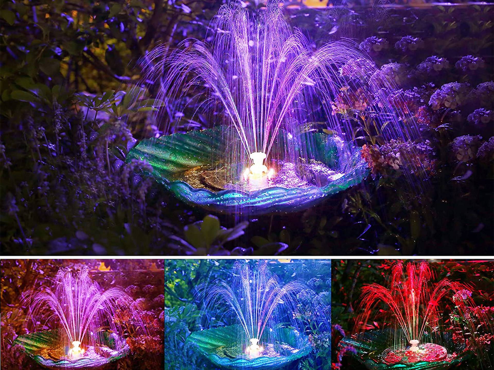 Fontaine solaire pour bassin avec lumières colorées Aisitin quatrième