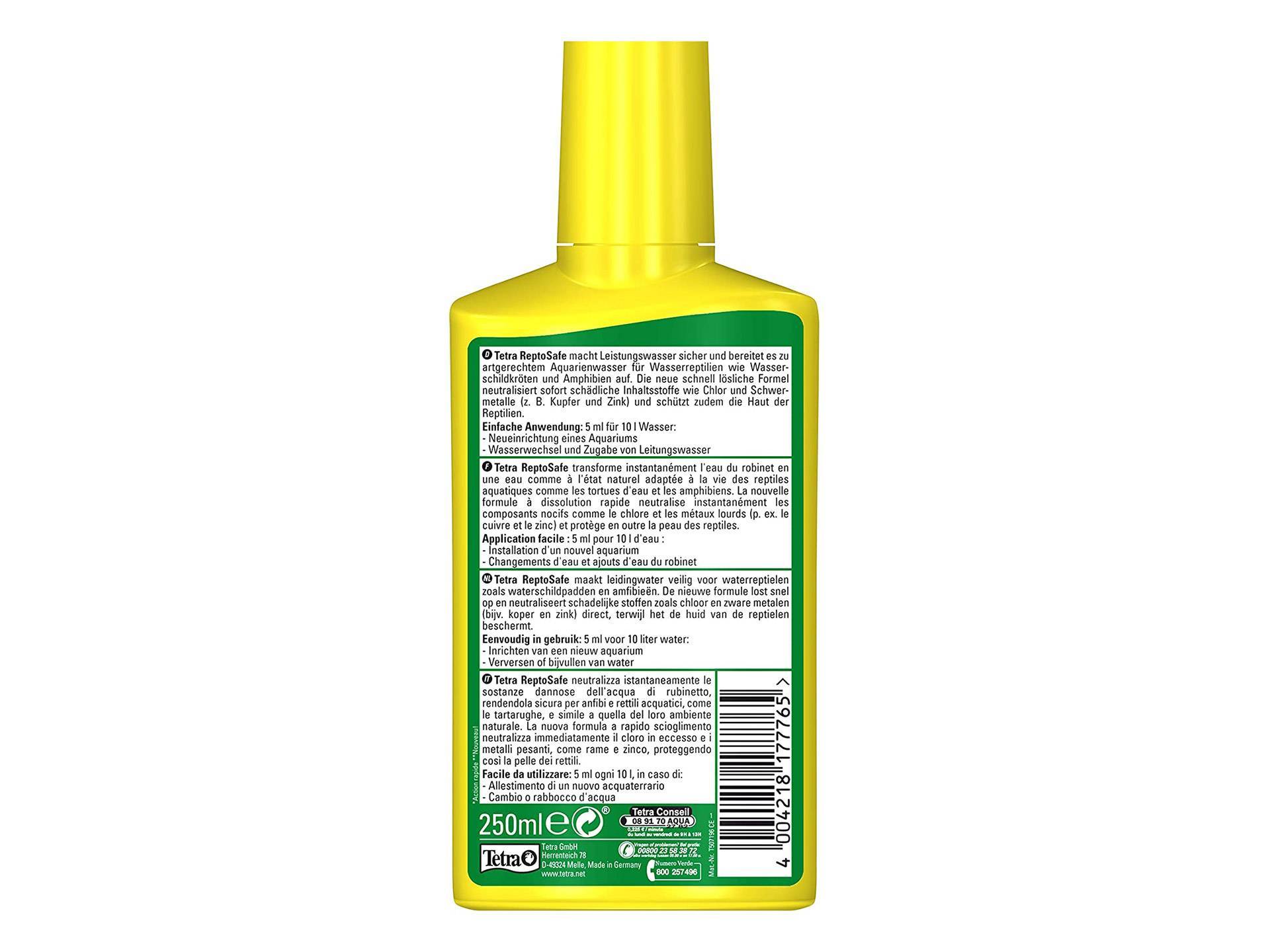 Conditionneur d'eau aquarium pour tortue 250 ml Tetra ReptoSafe sixième