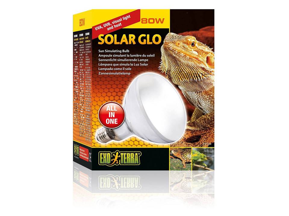 Lampe UV et chauffante pour tortue terrestre 80 watts Exo Terra Solar Glo