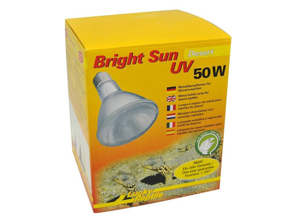 Lampe UV pour terrarium 50 watts Lucky Reptile Bright Sun