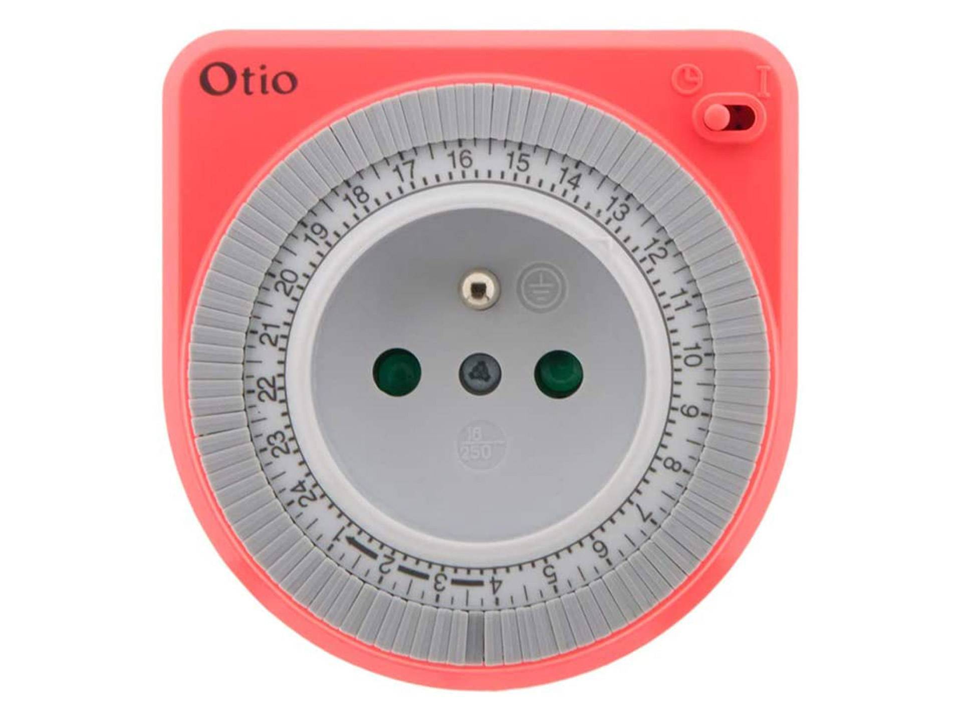 Prise avec minuterie de coupure automatique rose Otio deuxième