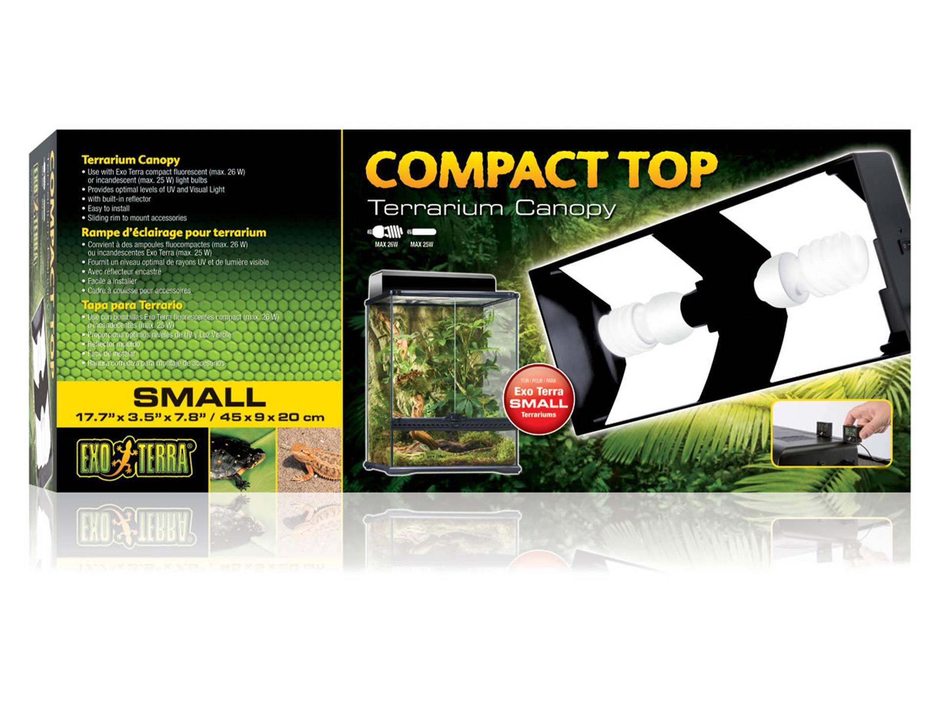 Rampe d'éclairage pour terrarium 45 cm Exo Terra Compact Top cinquième