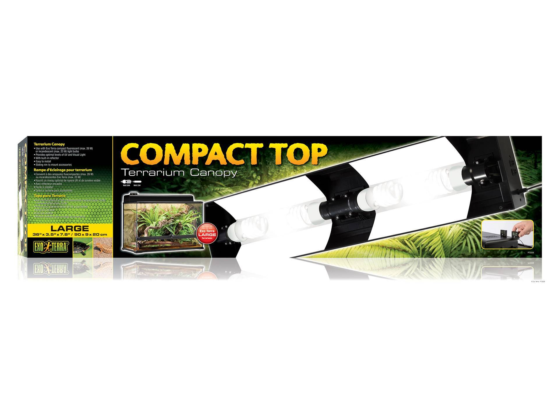 Rampe d'éclairage pour terrarium 90 cm Exo Terra Compact Top deuxième