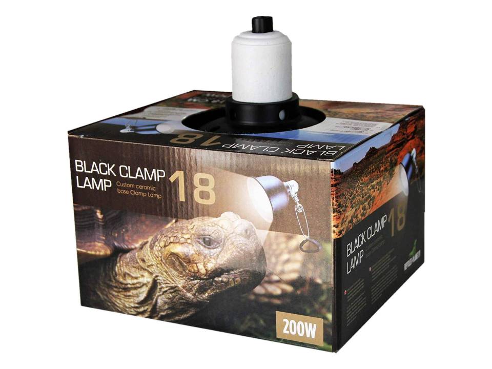 Support lampe chauffante tortue 18 cm Reptiles Planet Black Clamp