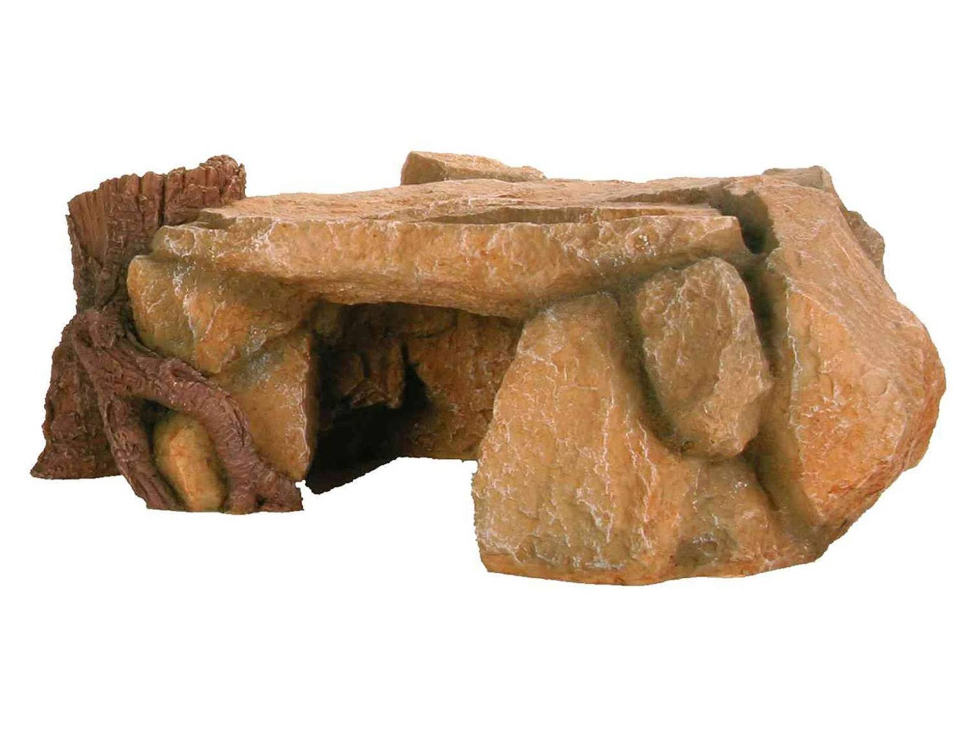 Caverne pour tortue d'eau avec rocher et tronc d'arbre Trixie neuvième