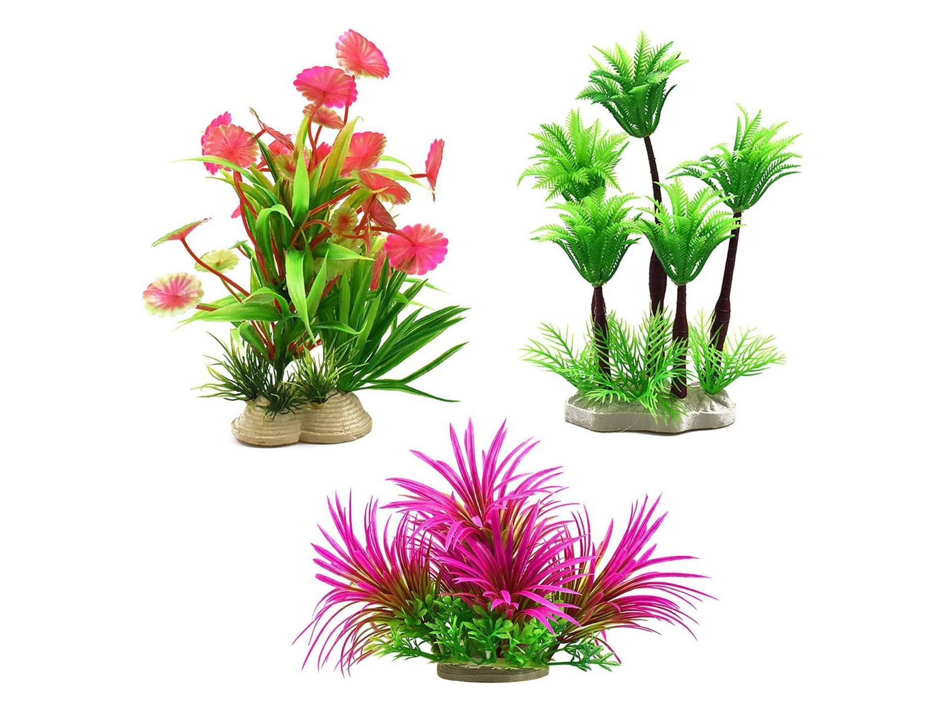 Lot de 3 plantes d'aquarium en plastique Dokpav neuvième