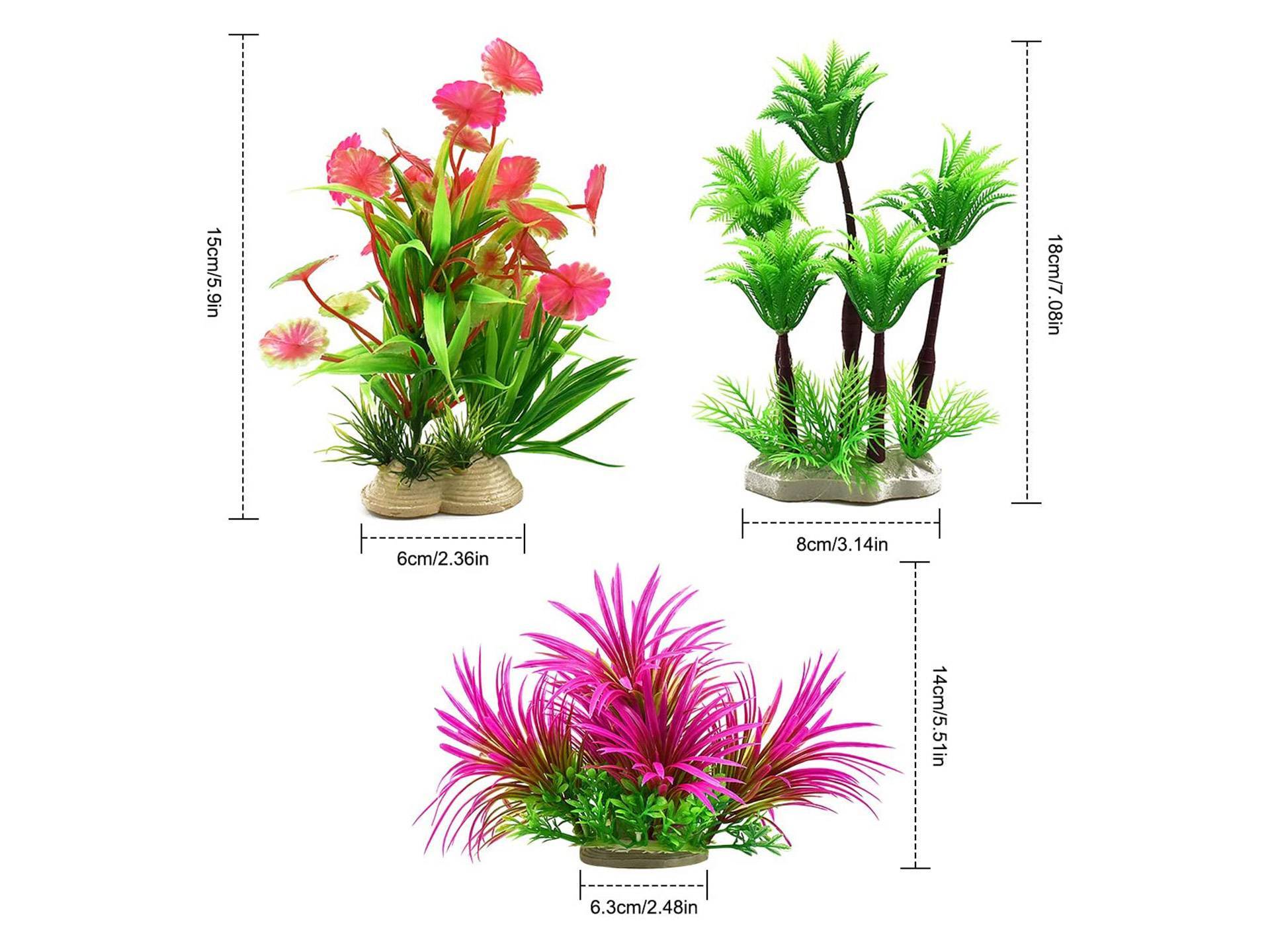 Lot de 3 plantes d'aquarium en plastique Dokpav sixième