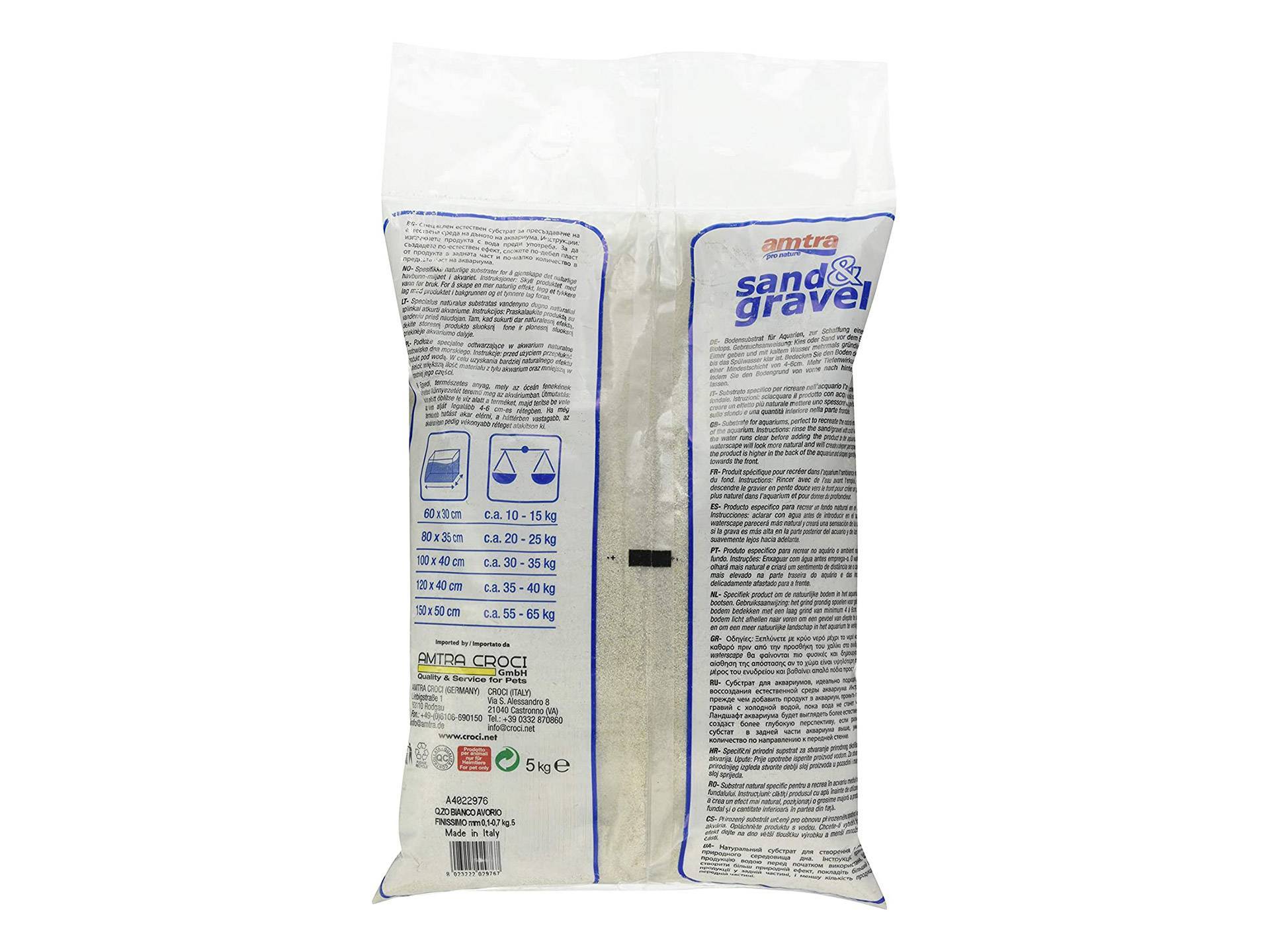 Sable quartz blanc pour aquarium tortue d'eau Amtra quatrième