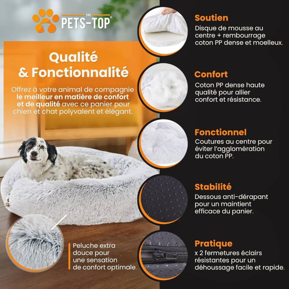 Dodo Donut  Le lit apaisant préféré des chiens et chats  Confort & Sérénité
