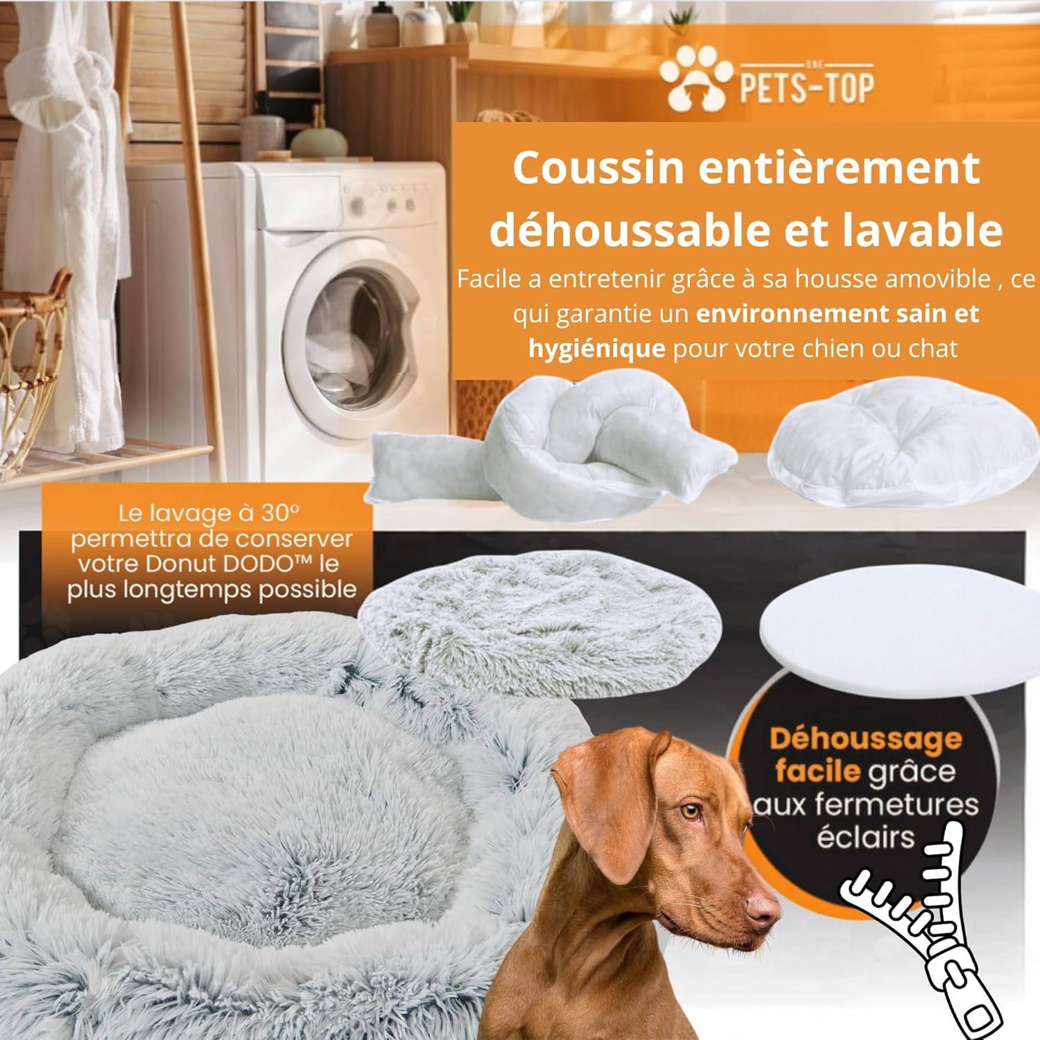 Dodo Donut  Le lit apaisant préféré des chiens et chats  Confort & Sérénité cinquième